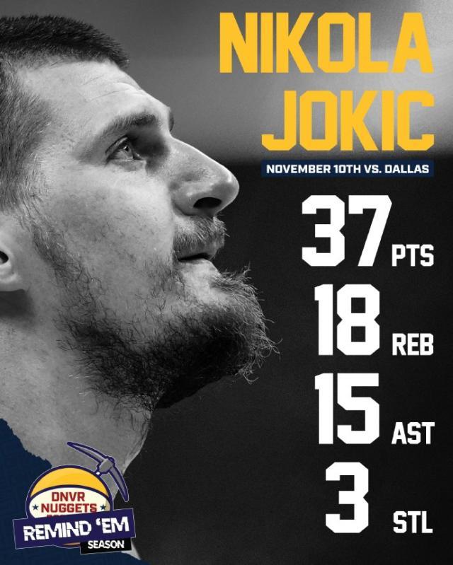 博鱼体育投注-37+18+15！约基奇又打出历史唯一数据 掘金五连胜